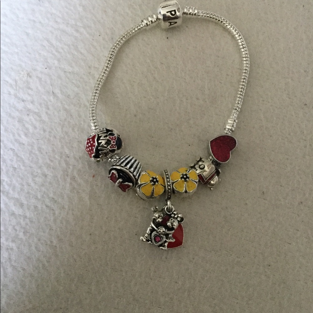 European charm bracelet with charms